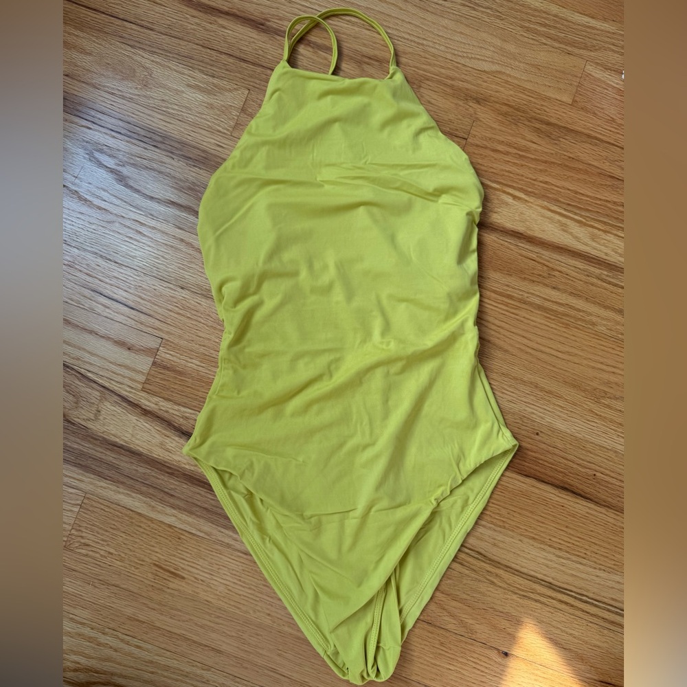 Vibrant Neon Yellow Swimsuit